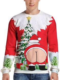 Funny Christmas Men & Women's Shirt – uglyparty Mens Designer Hoodies, Santa Sweatshirt, Christmas Men, Jumper Sweater, Funny Christmas, Christmas Sweatshirts