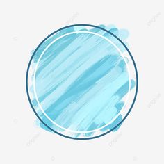 a blue circle painted with watercolors on a white background, round, painting, paint png and psd