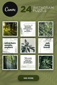 Get Canva Design In $5 Plant Aesthetics, Instagram Grid Layout, Feed Layout, Puzzle Feed, Instagram Feed Layout, Puzzle Template, Instagram Puzzle