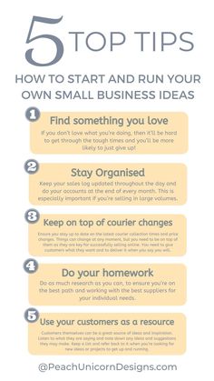 five tips to start and run your own small business ideas in 5 minutes or less