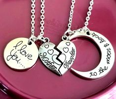 Mom And Daughter Necklaces, Mother And Daughter Jewelry, Mom Daughter Necklace, Half Heart, Heart Charm Necklace, Friends Group, Daughter Jewelry, Mom And Daughter, Daughter Necklace