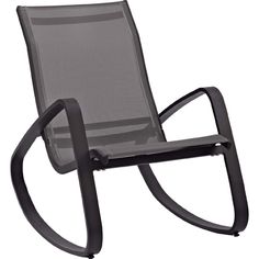 a chair that is sitting in the middle of a white background with black frame and grey mesh