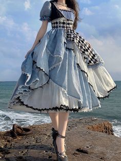 [Deadline for reservations: June 20] Alice in Wonderland Asymmetrical – Belchic Short Long Dress, Blue Alice Dress, Alice Dress Aesthetic, Alice In Wonderland Dresses, Alice In Wonderland Dress Ideas, Wonderland Outfits Ideas, Alice Inspired Outfits, Wonderland Aesthetic Outfit, Creative Outfits Unique