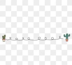 an image of a line with cactuses and cacti on it png