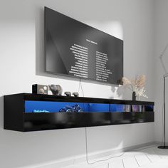 a television mounted to the side of a wall