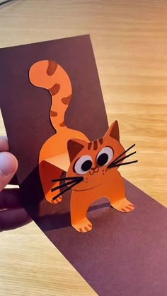 Black Cat Paper Craft, Cool Cards Diy, Origami Animals Tutorial, Pop Up Cards Diy Easy, Pop Out Cards Diy, Easy Pop Up Cards, Cat Crafts For Kids, Cats Crafts, Folding Origami