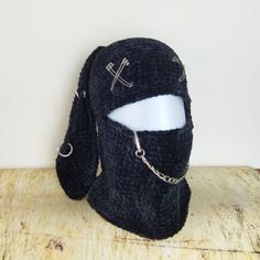 Bunny Balaclava Crochet, Crochet Bunny Balaclava, Bunny Ears Balaclava, Bunny Balaclava, Bunny Ear Balaclava Crochet, Pink Bunny Balaclava, Creepy Bunny, Goth Bunny, Balaclava Crochet