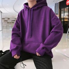 Purple Hoodie Outfit, Lev Haiba, Character Appearance, Moodboard Images, Colorful Streetwear, Simple Streetwear, Korean Fashion Black, Plain Hoodies, Trendy Hoodies