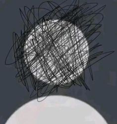 an abstract drawing of a person's head in the dark