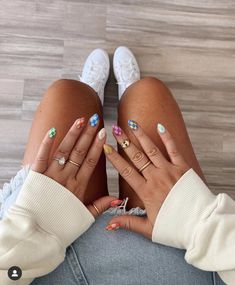 Bre Sheppard, Checkered Nails, Western Nails, Check Mate, Gold And Silver Jewelry, Almond Acrylic Nails, Almond Shape, Shellac Nails, Get Nails