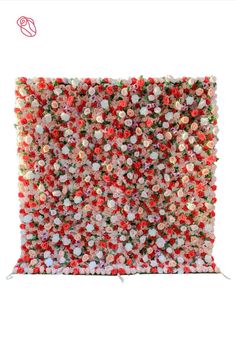 an image of a wall made out of flowers