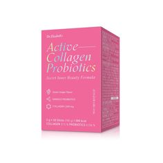 a pink box with the words active collagen probiotics on it