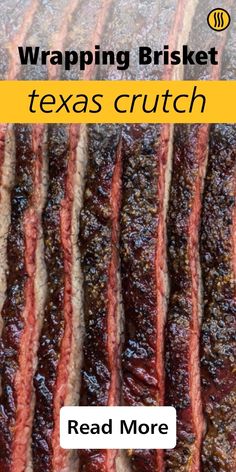 the cover of wrapping brisket texas crutch is shown with text reading, read more