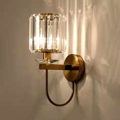 a wall light that is on the side of a wall