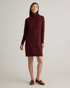 Fall Dress Trends, Black Turtleneck Sweater Dress, Cashmere Sweater Dress, Cashmere Dress, Turtleneck Dress, Rich Burgundy, Turtleneck Sweater Dress, Womens Cashmere, Cashmere Turtleneck