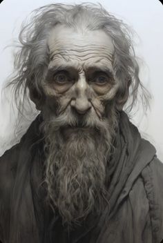 an old man with grey hair and beard