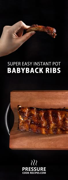 the baby back ribs are ready to be cooked in the oven, and then served with barbecue sauce