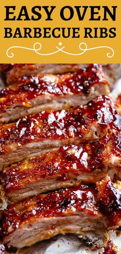 the instant pot bbq baby back ribs recipe is ready to be cooked in the oven