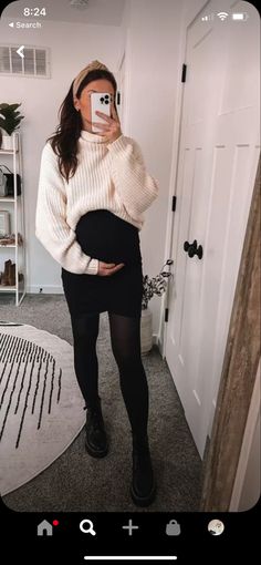 Pregnant Office Outfit Fall, Dress And Sweater Outfit Pregnant, Stylish Winter Maternity Outfits, Date Night Pregnant Outfit Winter, Dressy Winter Maternity Outfits, Cute Pregnant Winter Outfits, Dressy Maternity Outfits Fall, 8 Month Pregnant Outfits, Going Out Outfits Pregnant