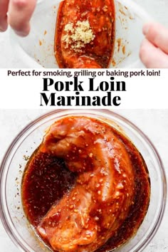 Pork Loin Marinade - an easy and delicious recipe for pork loin marinade that is perfect no matter how you are cooking your pork loin - smoked, grilled, roasted ... it's so flavorful! And made with ingredients you most likely already have on hand! #porkloinmarinade #porkloinmarinaderecipe Marinate Pork Loin, Boneless Pork Loin Recipes Grilled, Pork Loin Marinade Recipes Ovens, Pork Loin Recipes Marinade, Grilled Pork Loin Marinade, Boneless Pork Loin Marinade, Pork Loin Roast Marinade, Pork Loin Marinade For Smoker, Pork Loin Recipes Grilled Whole