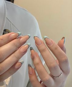 Hello Nails, Vintage Nails, Subtle Nails, New Nail Designs, Work Nails, Types Of Nails, Blue Nails