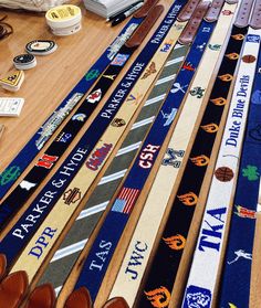 "LAST DAY TO ORDER NEEDLEPOINT BELTS FOR CHRISTMAS DELIVERY IS 10/16 Add a Timeless piece to your wardrobe with a Custom Needlepoint Belt from Bluegrass Fairway . Your Needlepoint Belt will be 100% custom designed from the images you send to us.   We can craft your favorite golf course, sports team, state or even pet on to your belt. Simply place your order and let us know in the buyers notes your ideas for the belt.   We will email you within 24 hours and begin working on a mock-up image of the belt.  We will need the following: Belt Size Background Color Initials  Images or links to images of the designs you want (up to 8)     Recommended Sizing is 3\" larger than your waist size.   Timing Our belts are handmade and can take 7-9 weeks to complete from the confirmed mockup date" Needlepoint Belt, Needlepoint Belts, Golf Gifts For Men, Clear Purses, Personalized Gifts For Men, Belt Design, Can Crafts, Gift For Husband, Needlepoint Canvases