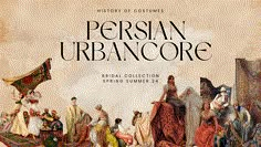 the cover of persan urbanore bridal collection spring summer 4, with an image of people in costume