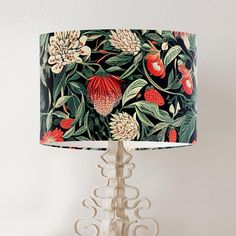 a lamp that is on top of a table