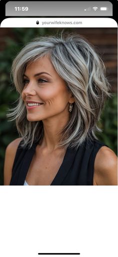 Updated Shag Haircut Over 50, Nikki Hairstyles, Hair Glam, Grey Hair Transformation, Gorgeous Gray Hair, Pixie Bob Haircut, Hair Streaks, Silver Blonde