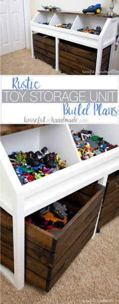 the toy storage unit is built with drawers