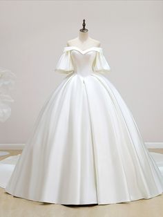 Wedding Dress Satin, Sleeves Wedding Dress, Short Sleeve Wedding Dress, Gown Bridal, Bridal Ball Gown, Order Confirmation, فستان سهرة