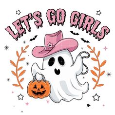 a white ghost wearing a pink hat and holding a jack - o'- lantern