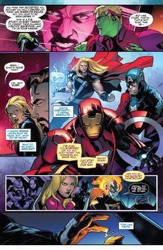 an image of the avengers and captain america team up in this comic book cover art