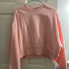 Brand New Never Worn Before Size Xs Nike Spring Sweats With Crew Neck, Nike Sweater With Ribbed Cuffs, Spring Nike Crew Neck Sweatshirt, Nike Athleisure Sweatshirt For Spring, Nike Oversized Spring Sweatshirt, Nike Oversized Sweatshirt For Spring, Nike Casual Sweats For Spring, Casual Nike Sweats For Spring, Nike Fleece Sweats For Spring