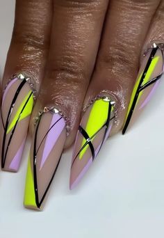 Nail Ideas For A Concert, Nail Technician Tattoo Ideas, Short Juneteenth Nails, Juneteenth Nails Designs, Jamaican Nail Designs Nailart, Pride Nails Stiletto, Juneteenth Nails, Box Nails, Gucci Nails