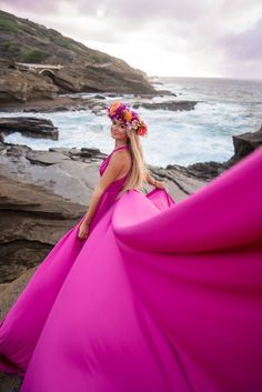 Flying Dress Photoshoots Hawaiian Photoshoot, Fly Dress Photoshoot, Long Flowing Dresses Photography, Flying Dresses Photography, Flying Dress Photoshoot Beach, Stacey Williams, Hawaii Dress