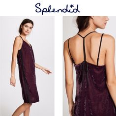 Splendid Strappy Back Crushed Velvet Cami Dress In Deep Plum Gorgeous Strappy Back Cami Slip Dress In A Beautiful Crushed Purple Velvet. Lace Side Seam Adjustable Spaghetti Straps Split Side Seam Women’s Size: Small Approximate Measurements: Bust: 16 ½” Shoulder To Hem (Exclusive Of Straps): 35 ½” Velvet Cami Dress, Splendid Dress, Ombre Maxi Dress, Cami Slip Dress, Bodycon Tank Dress, Velvet Cami, Ombre Dress, Tie Neck Dress, Tulip Dress