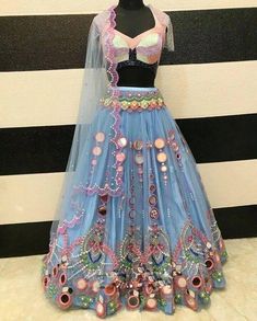 New Designer Lehenga Choli Indian Wedding Dress Bollywood Lehenga Bridal Lehenga | eBay Lehenga Green, Butterfly Net, Sabyasachi Lehenga, Pearl Work, Stitched Lehenga, Party Wear Lehenga Choli, Bollywood Lehenga, Net Blouses, Traditional Indian Dress