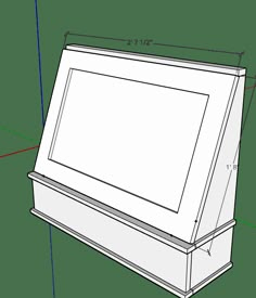 the drawing shows how to draw a flat screen tv with two different angles and measurements