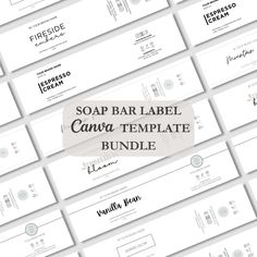 soap bar label template bundle with labels for each product and the text, can be used to