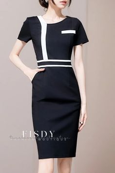 Fisdy - Conjunto de ropa de trabajo profesional con joyas complementarias para recepcionistas de hotel Receptionist Outfit, Hotel Front Desk, Womens Workwear, Hotel Uniform, Flight Attendant Fashion, Burmese Clothing, Cute Shirt Designs, Uniform Design