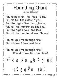 the rounding chart worksheet