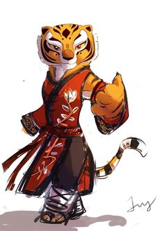 Master Tigress Fanart, Tigris Kung Fu Panda, Kung Fu Panda Art, Po And Tigress, Dreamworks Characters, Panda Tattoo