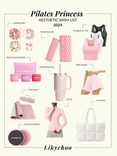 the contents of a pink princess aesthetic wish list are shown in this graphic above it's description