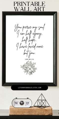 a black and white photo with the words printable wall art above it on a shelf