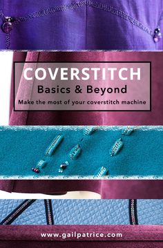 two pieces of clothing with the words coverstitch basics and beyond on them,