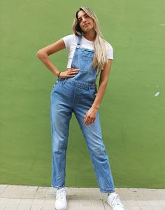 Long dungaree overalls in blue denim. Single front pocket. Front and back pockets. Belt loops. Distressed patches to rear pockets. Size medium, UK 10-14 / EUR 38-42. Measurements - 8.5"(22cm) top of bib - 11"(28cm) bottom of bib - 32"(82cm) waist - 38"(97cm) hips - 29"(74cm) inner leg - 11"(28cm) rise. Material - Denim, Cotton. Condition - Good, faint mark to leg. Handpicked, repaired and ready to wear. This is an original vintage item, not new and minor signs of wear & age are expected, we will Womens Overalls, Bib Overalls, Denim Cotton, Dungarees, Front Pocket, Fashion Inspo Outfits, Blue Denim, Overalls, Ready To Wear