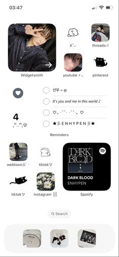 the website for dark blood is shown with icons and text, including an image of a man