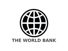 the world bank logo is shown in black and white, with an earth globe on it