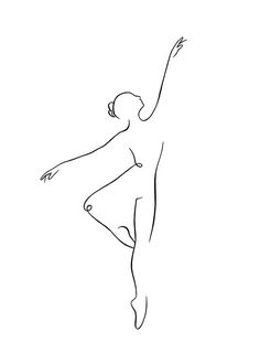 a black and white drawing of a person jumping in the air with their arms outstretched